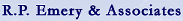 [R P Emery and Associates Logo]